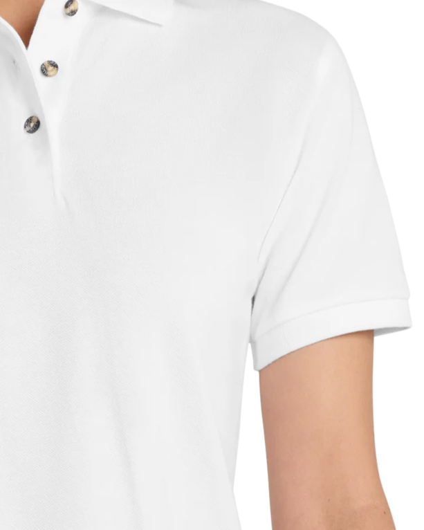 Closeup of a L420 Port Authority Pique Knit Ladies Sport Shirt